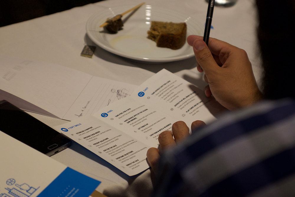 Google Guide training material in use.