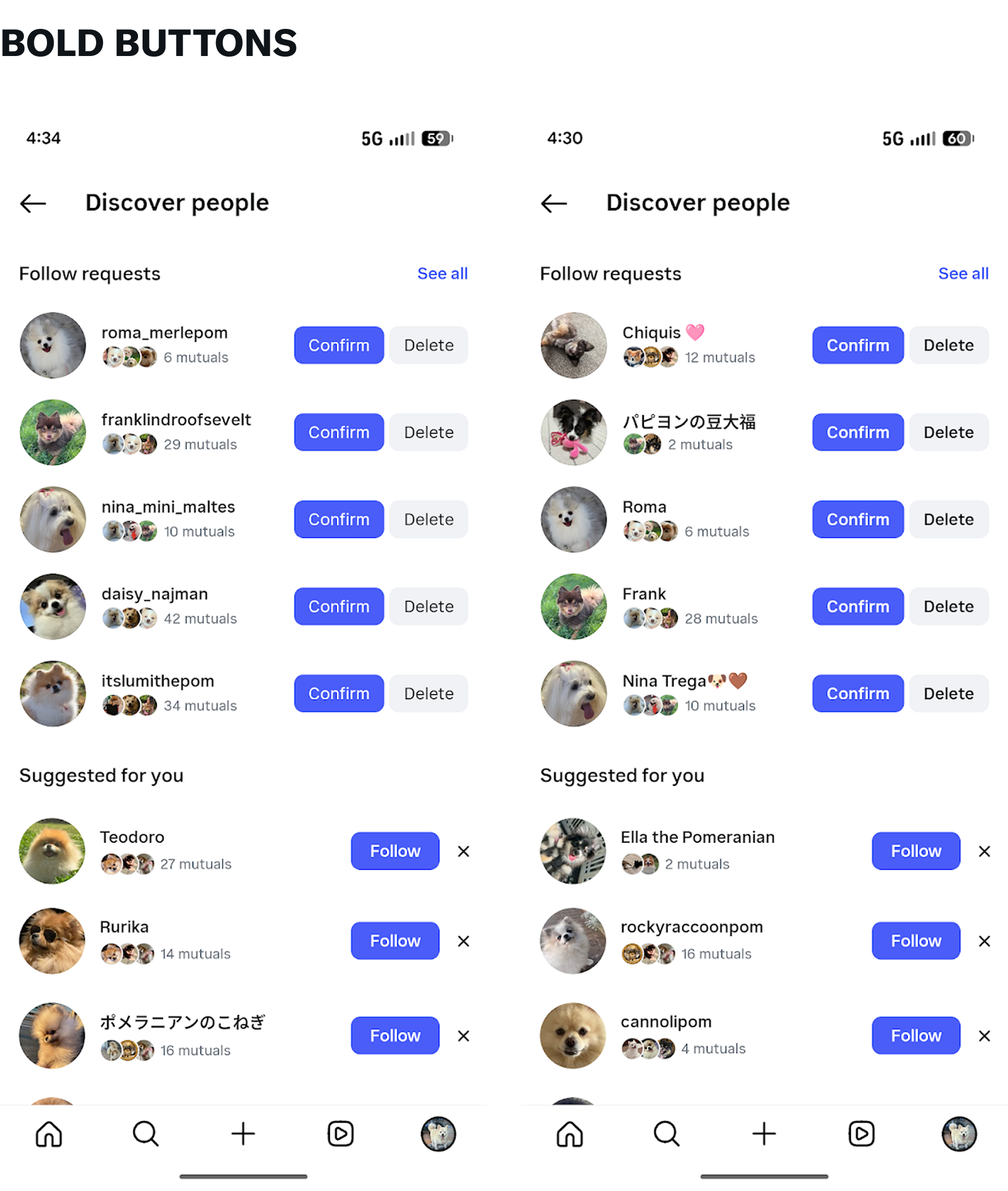 Fixing button weight on follow requests