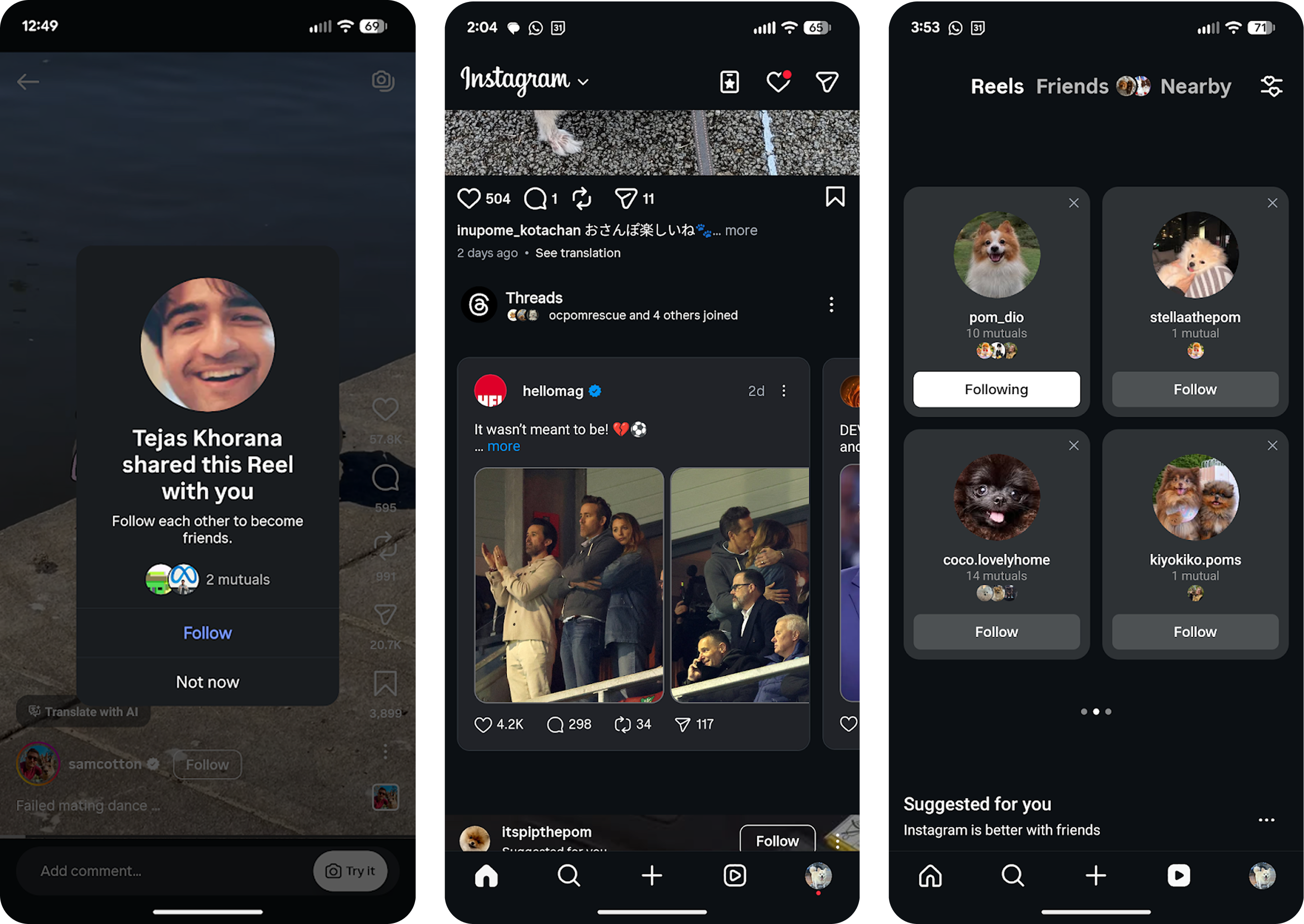 Additional IG screens