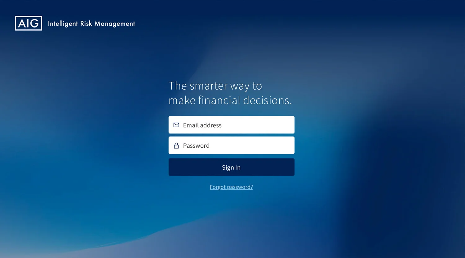IRM login page